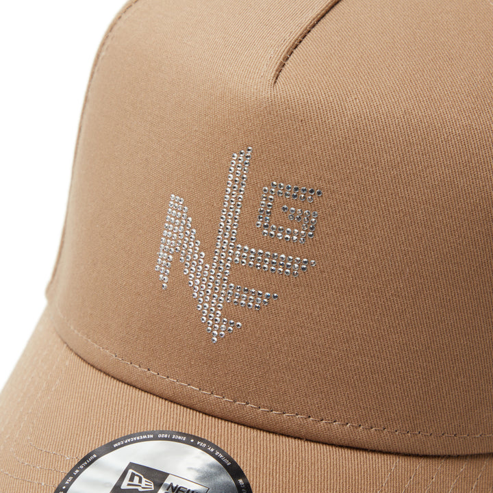 9FORTY A-Frame Rhinestone NEG Khaki Snapback