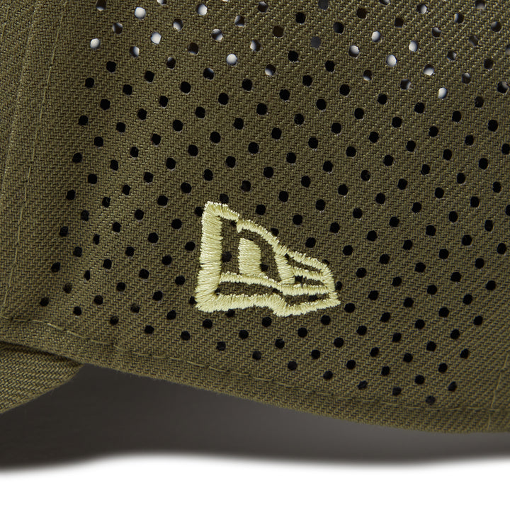 9FORTY A-Frame Golf New Era Logo Laser Perforated Olive Snapback