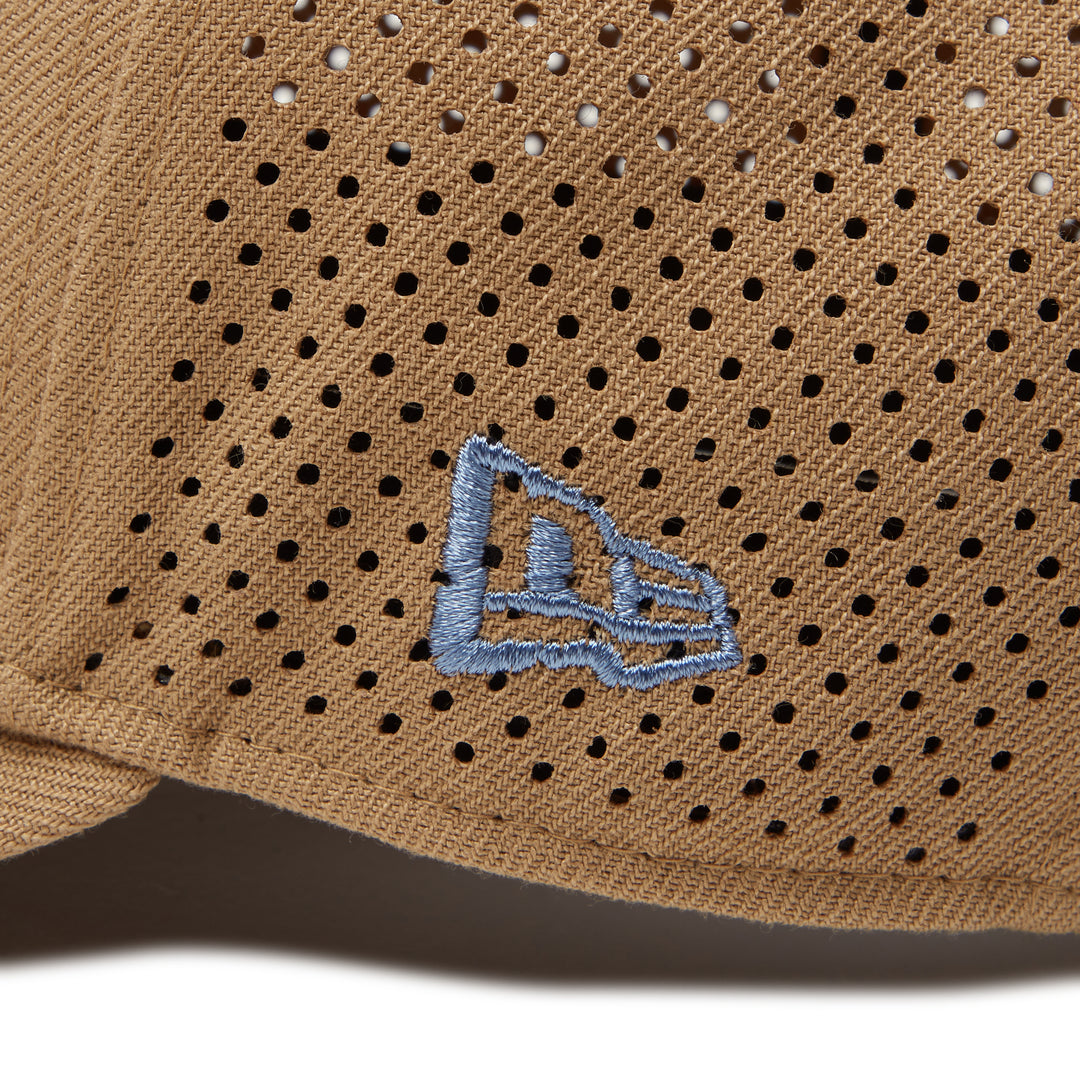 9FORTY A-Frame Golf New Era Logo Laser Perforated Khaki Snapback