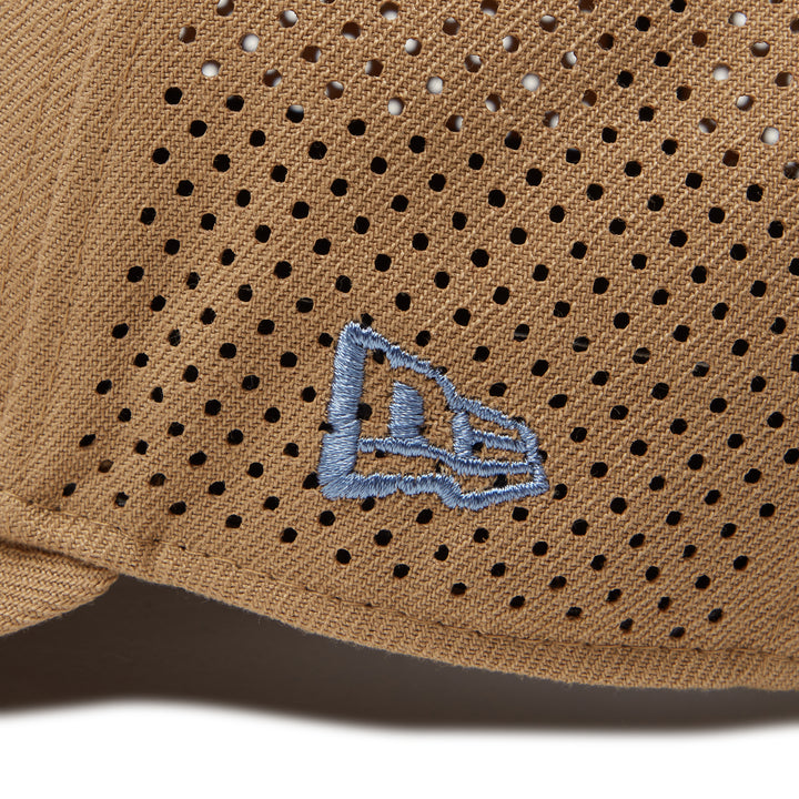 9FORTY A-Frame Golf New Era Logo Laser Perforated Khaki Snapback
