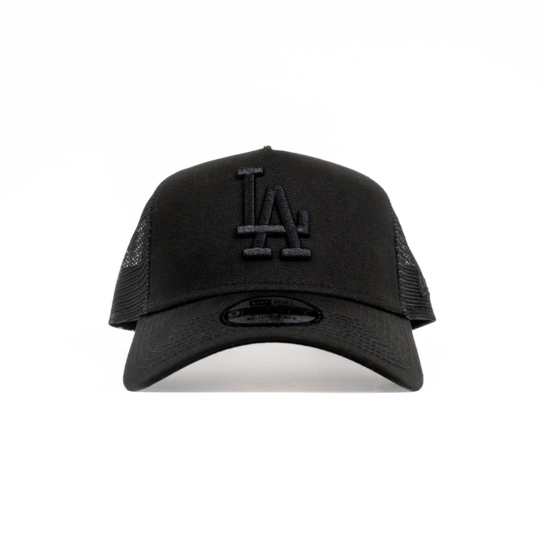 9FORTY A-Frame Trucker Los Angeles Dodgers Black Snapback – New