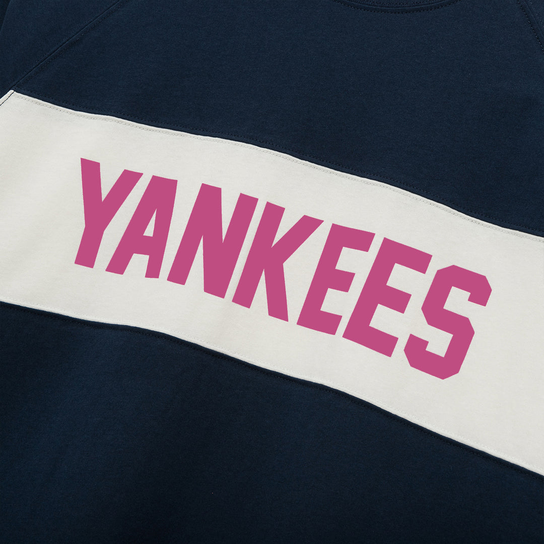 New York Yankees MLB Color Block Dark Blue Long Sleeve T-Shirt