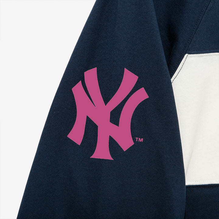 New York Yankees MLB Color Block Dark Blue Long Sleeve T-Shirt