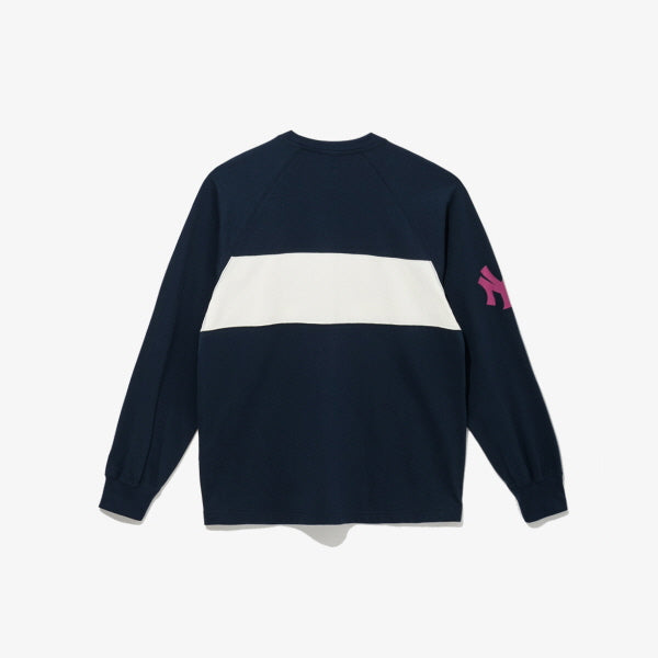 New York Yankees MLB Color Block Dark Blue Long Sleeve T-Shirt