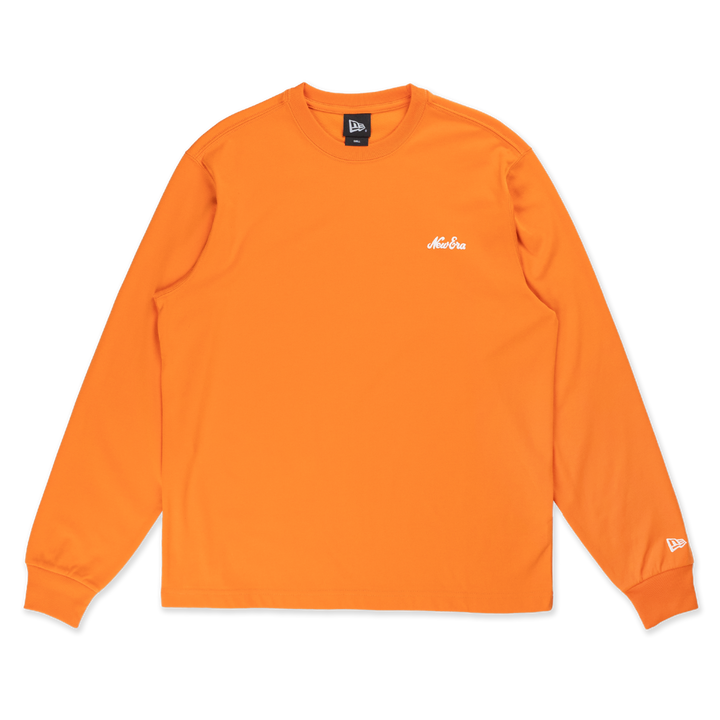 New Era Script Timeless Minimal Orange Long Sleeve T-Shirt