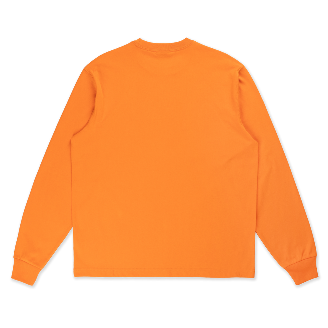 New Era Script Timeless Minimal Orange Long Sleeve T-Shirt
