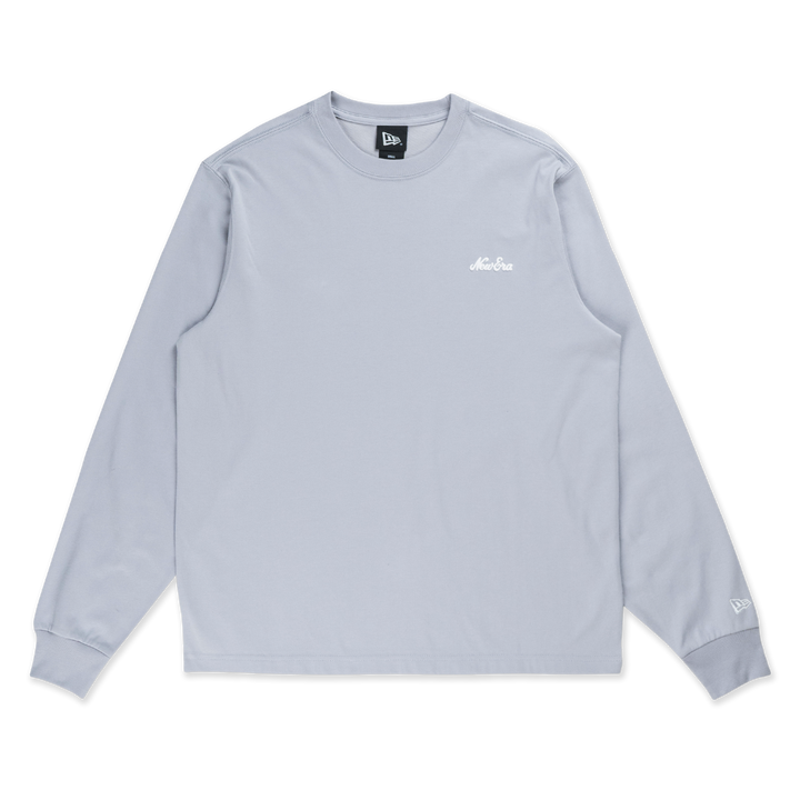 New Era Script Timeless Minimal Gray Long Sleeve T-Shirt