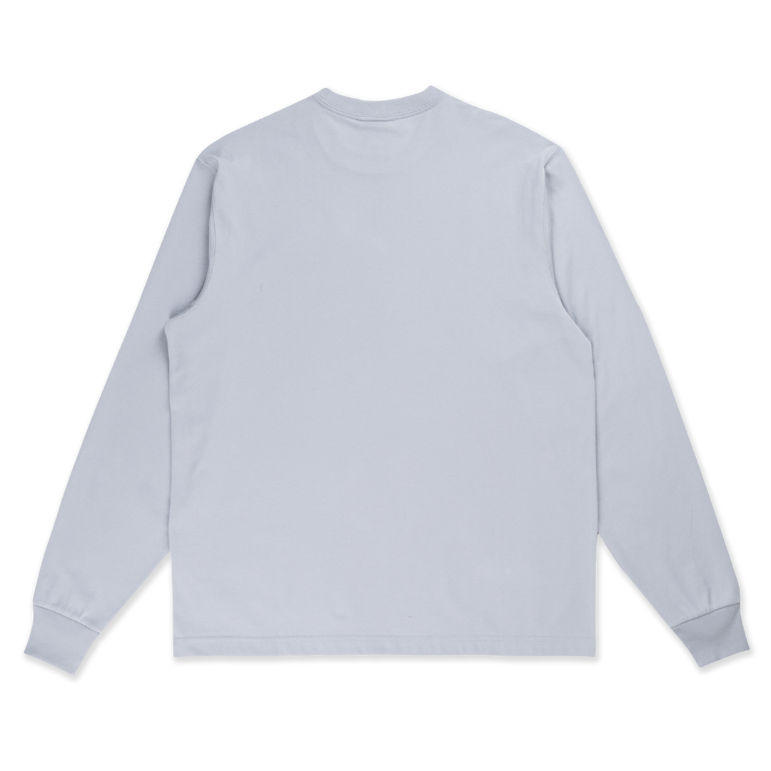 New Era Script Timeless Minimal Gray Long Sleeve T-Shirt