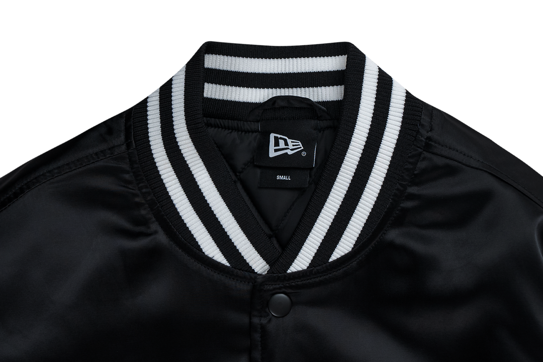New Era Script Timeless Minimal Black Light Padded Baseball Jacket