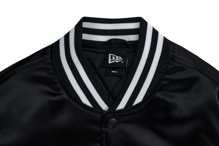 New Era Script Timeless Minimal Black Light Padded Baseball Jacket