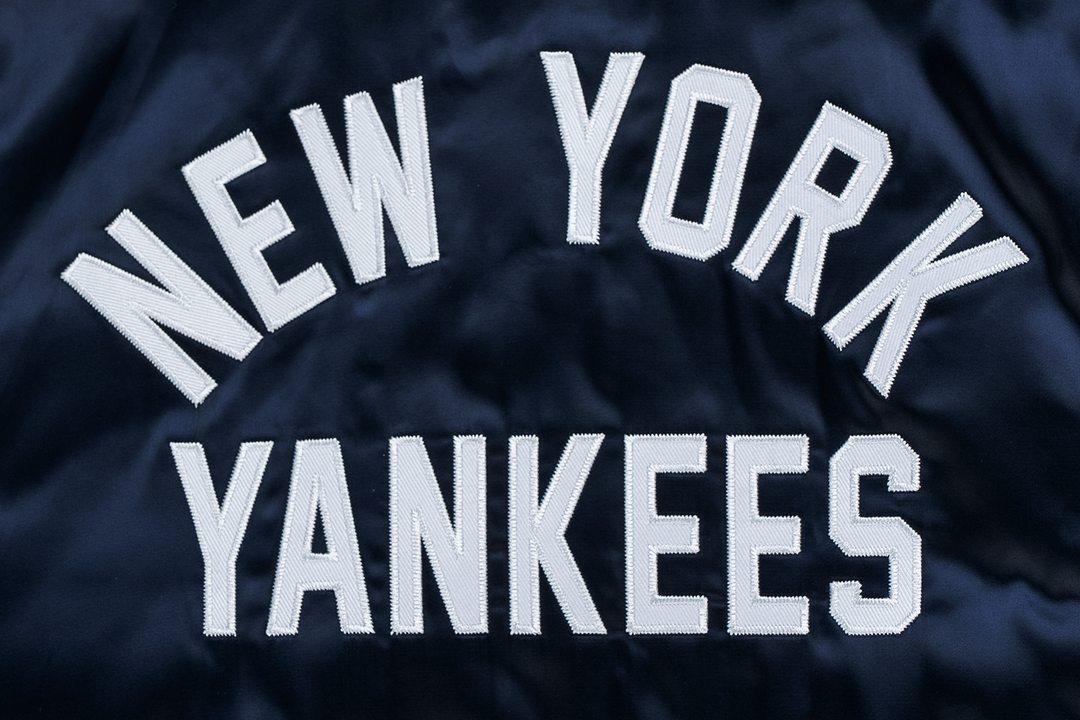 New York Yankees Timeless Minimal Black Light Padded Baseball Jacket
