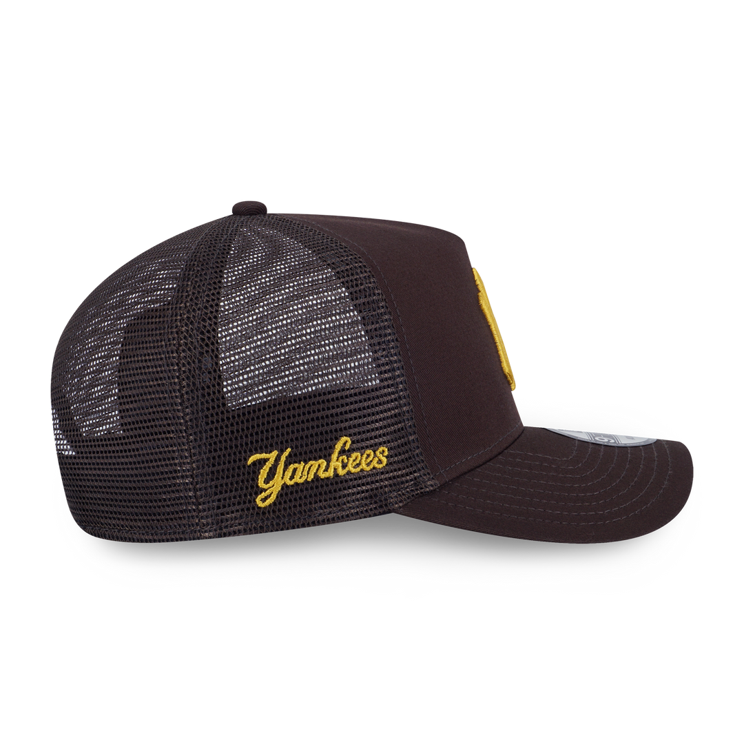9FORTY A-Frame Trucker New York Yankees Color Era Chocolate Snapback