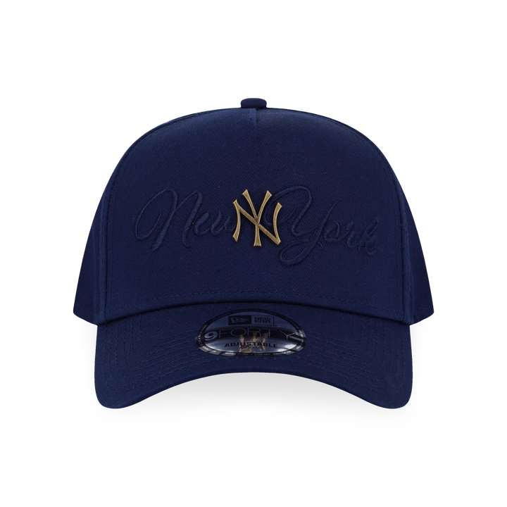 9FORTY A-Frame New York Yankees MLB Metal Crest Oceanside Blue Snapback