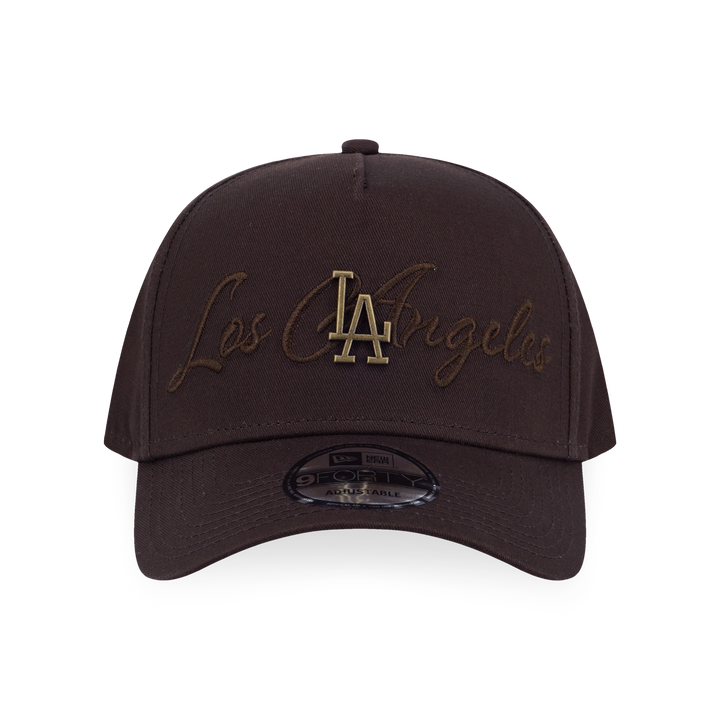 9FORTY A-Frame Los Angeles Dodgers MLB Metal Crest Chocolate Snapback
