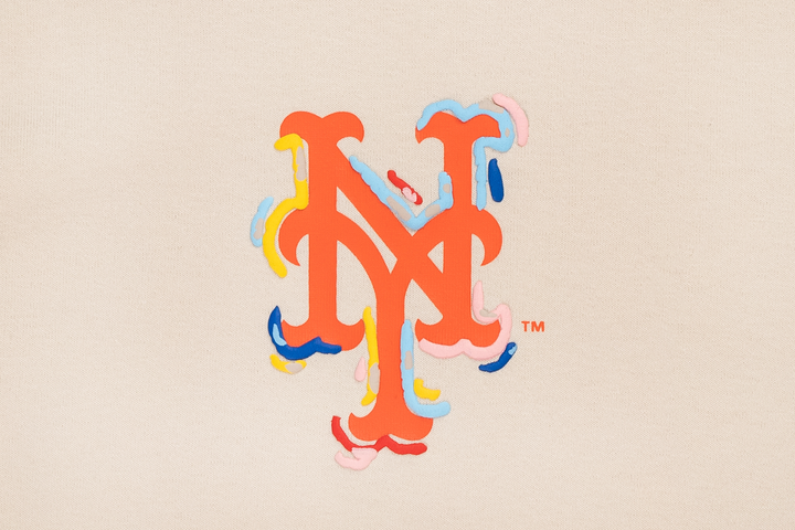 New York Mets Tint Brush Light Cream Short Sleeve T-Shirt