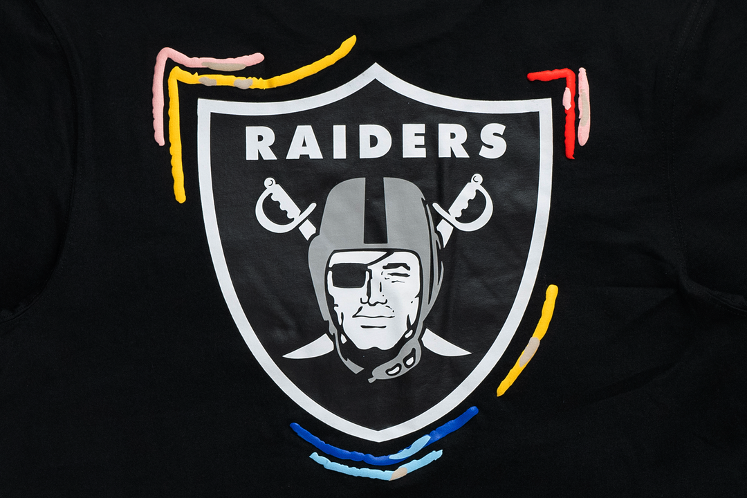 Las Vegas Raiders Tint Brush Black Short Sleeve T-Shirt