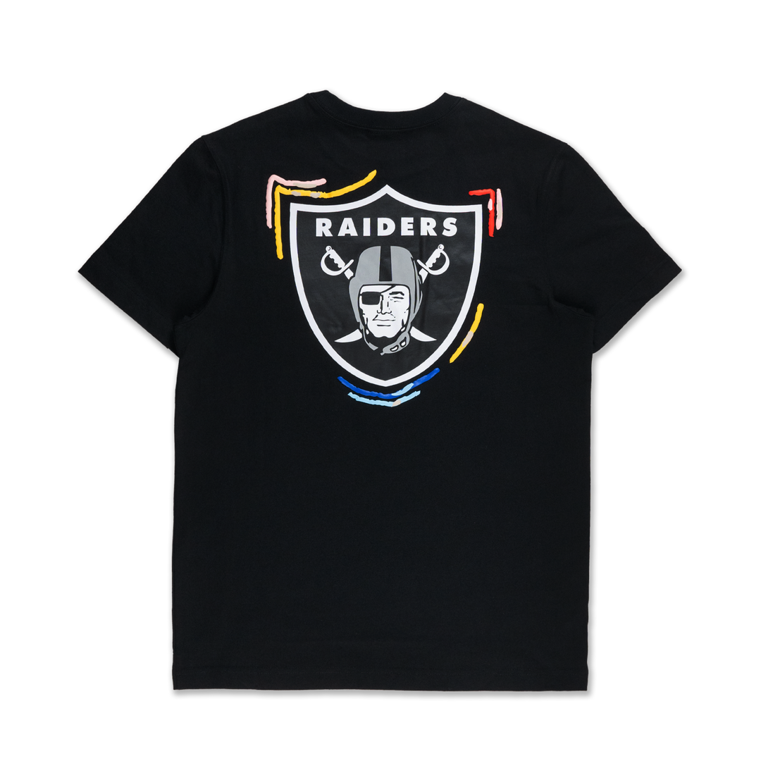 Las Vegas Raiders Tint Brush Black Short Sleeve T-Shirt