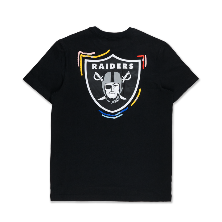 Las Vegas Raiders Tint Brush Black Short Sleeve T-Shirt