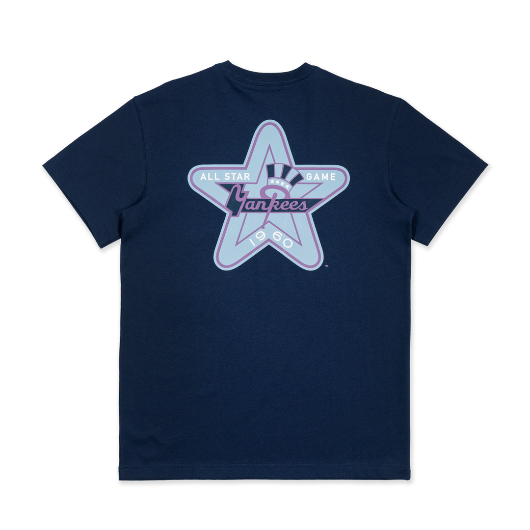 New York Yankees Cooperstown Stellar Shadows Blue Short Sleeve T-Shirt