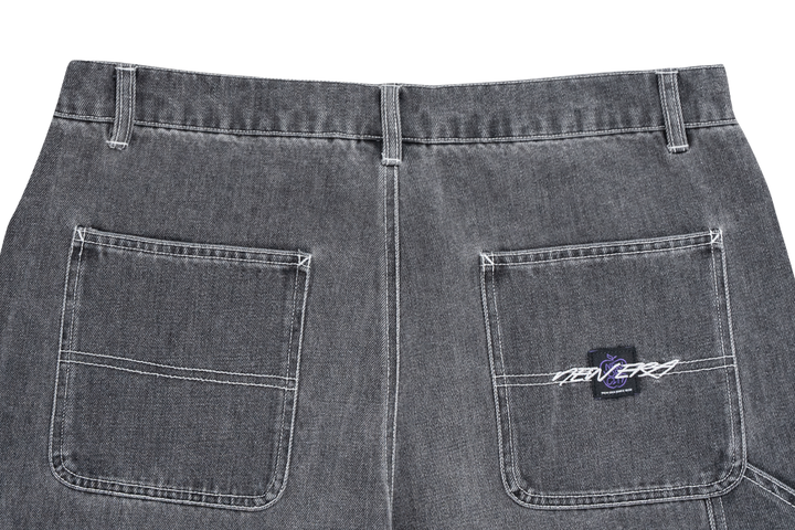 New Era ODE To NY Black Denim Loose Fit Pants