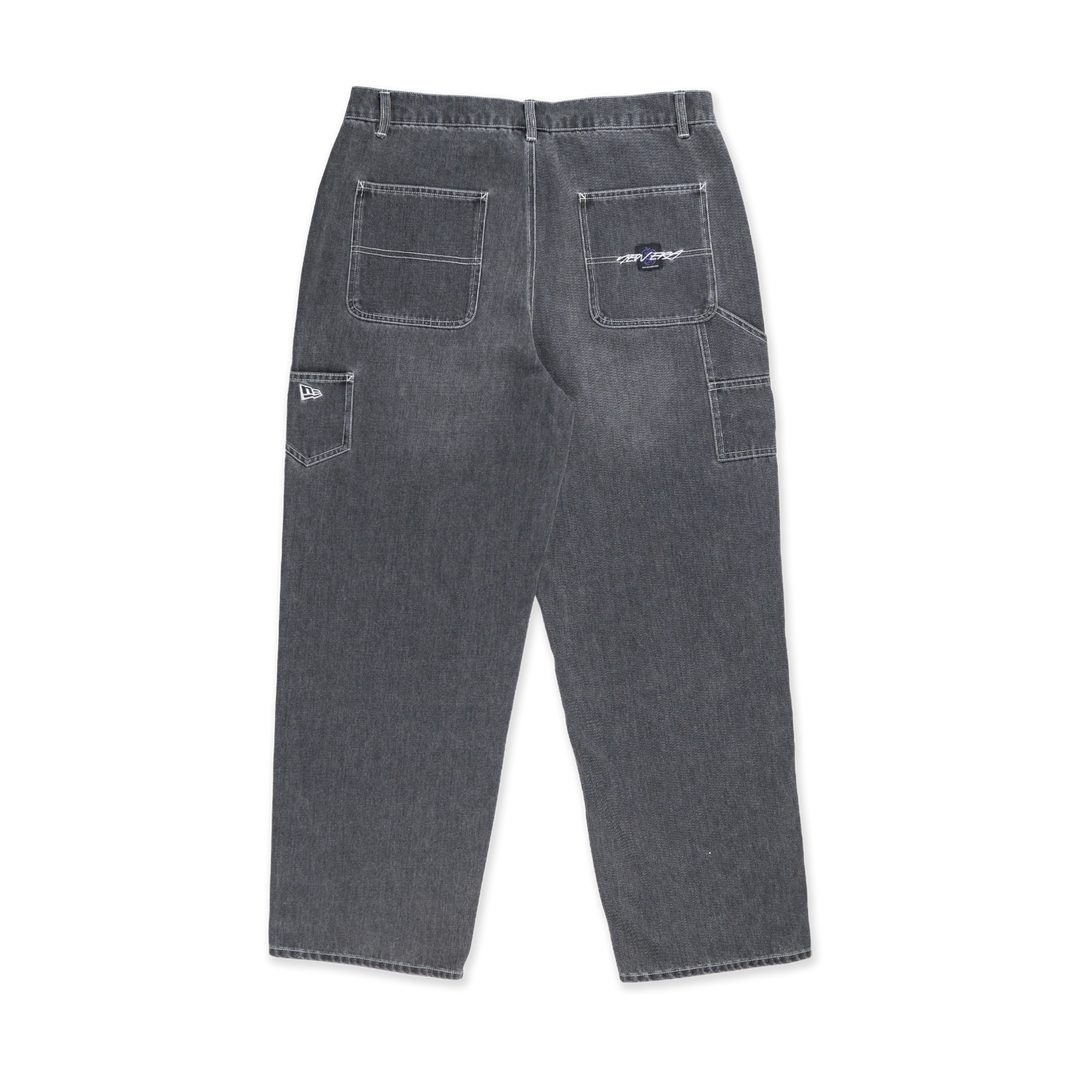 New Era ODE To NY Black Denim Loose Fit Pants