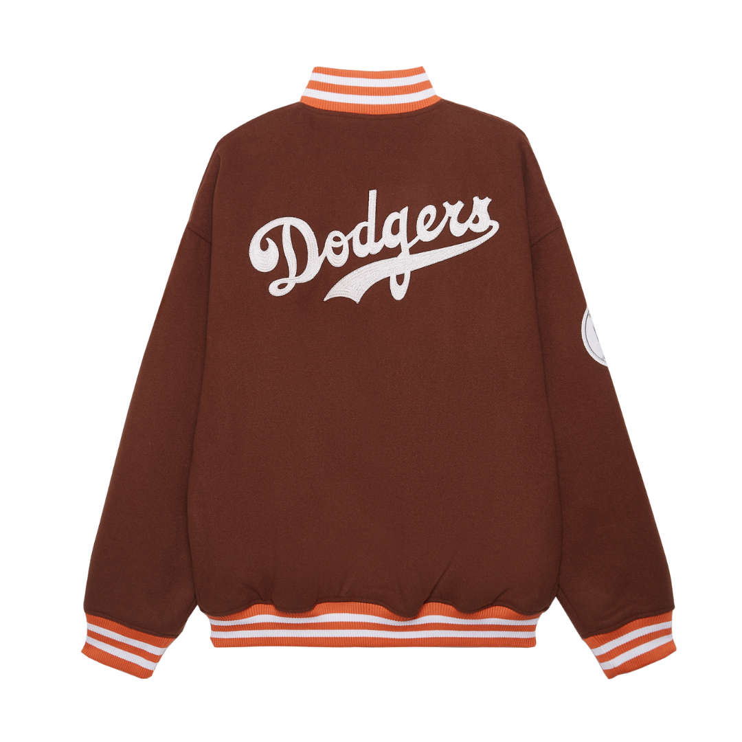 Los Angeles Dodgers Retro Sportcore Brown Jacket
