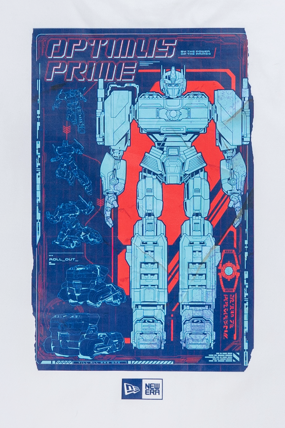 New Era x Transformers One Optimus Prime White Short Sleeve Oversized T-Shirt