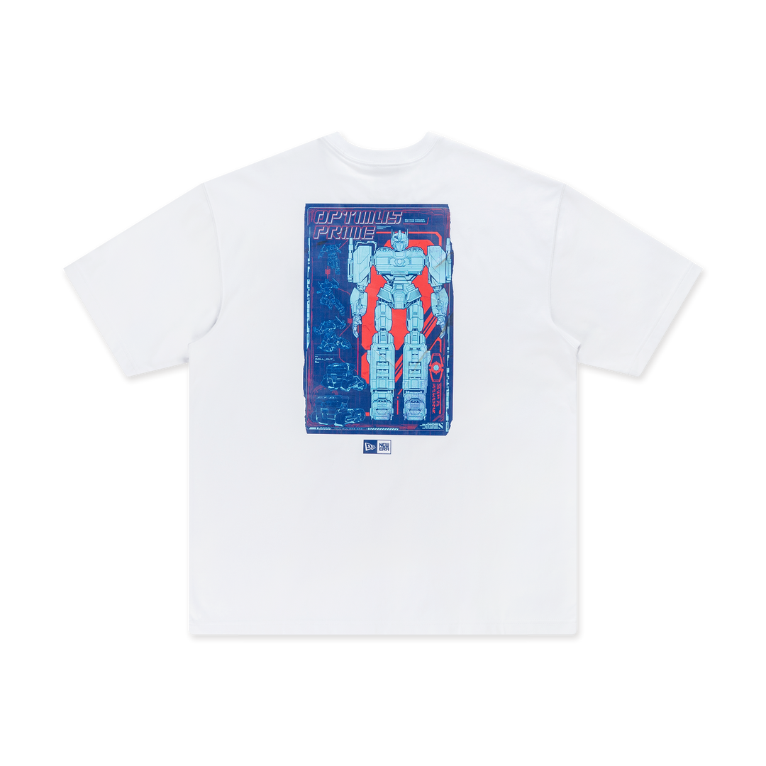 New Era x Transformers One Optimus Prime White Short Sleeve Oversized T-Shirt