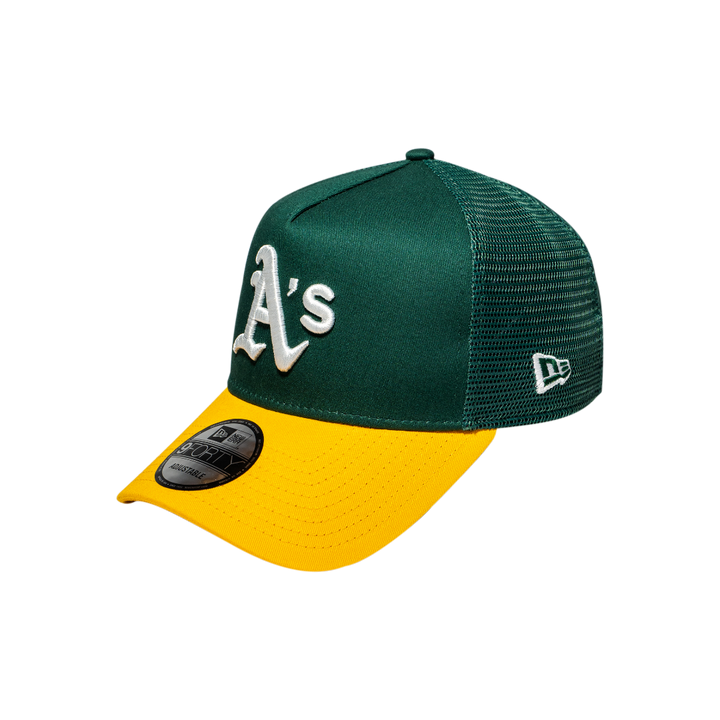 9FORTY A-Frame Trucker Oakland Athletics Dark Green Gold Snapback