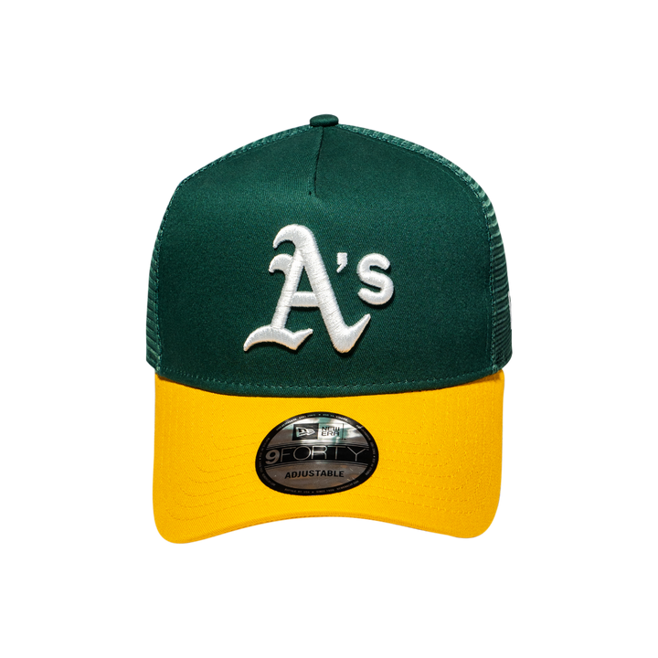 9FORTY A-Frame Trucker Oakland Athletics Dark Green Gold Snapback