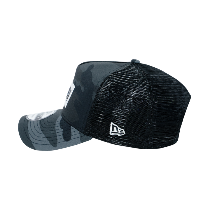 9FORTY A-Frame Trucker Box Logo Midnight Camo Snapback