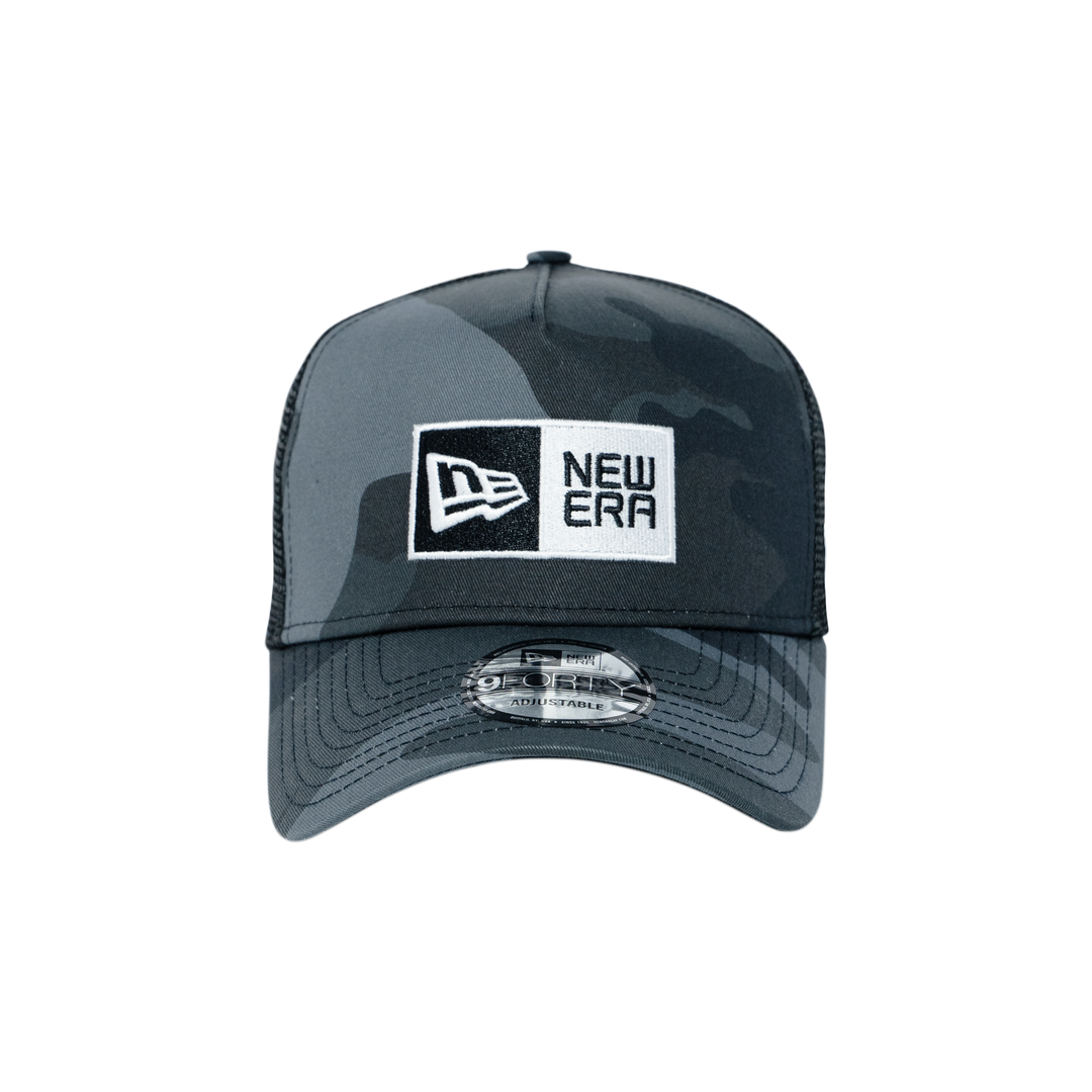 9FORTY A-Frame Trucker Box Logo Midnight Camo Snapback