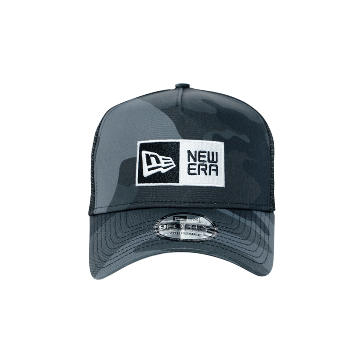 9FORTY A-Frame Trucker Box Logo Midnight Camo Snapback