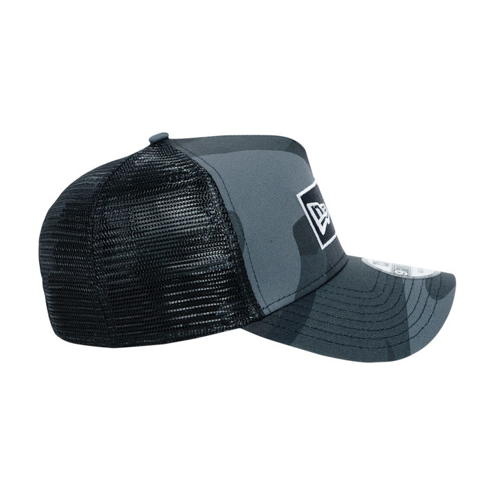 9FORTY A-Frame Trucker Box Logo Midnight Camo Snapback