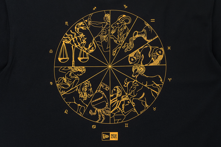 Horoscope Horizons Circle Black Short Sleeve T-Shirt