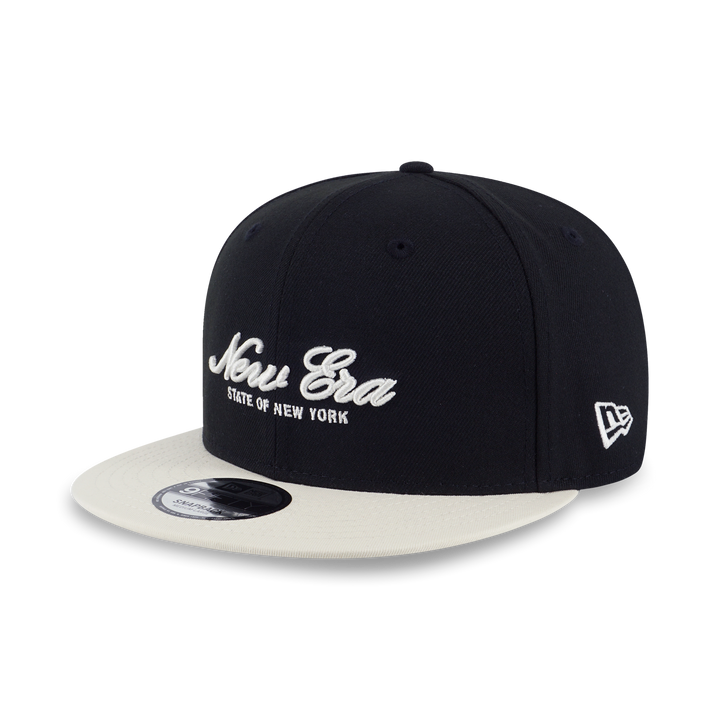 9FIRTY New Era Basic 2-Tone Chrome White Visor Black Snapback