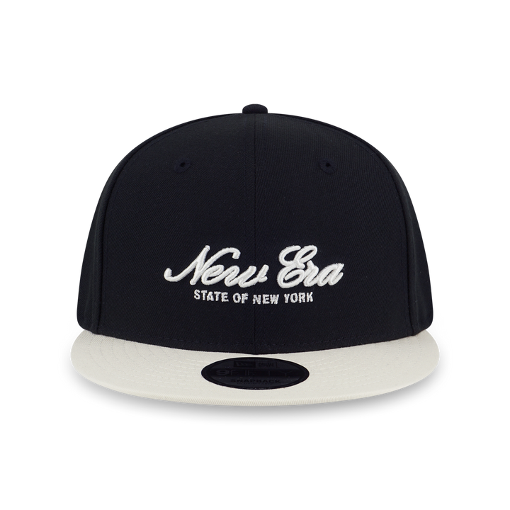 9FIRTY New Era Basic 2-Tone Chrome White Visor Black Snapback