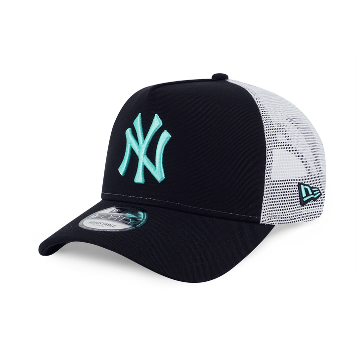 9FORTY A-Frame Trucker New York Yankees Color Era 2-Tone Black Snapback