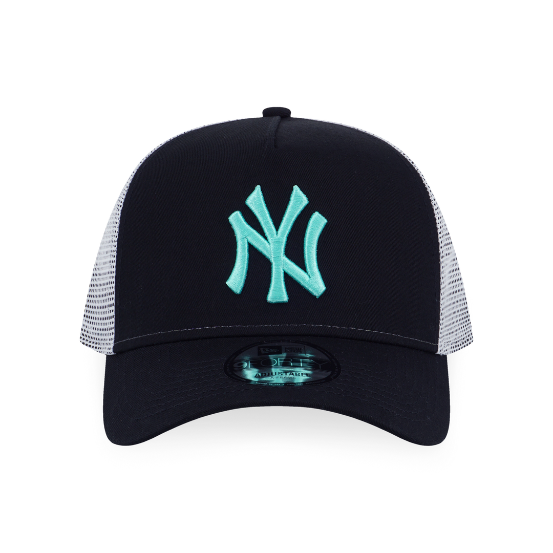 9FORTY A-Frame Trucker New York Yankees Color Era 2-Tone Black Snapback
