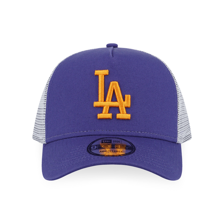 9FORTY A-Frame Trucker Los Angeles Dodgers Color Era 2-Tone Ink Purple Snapback