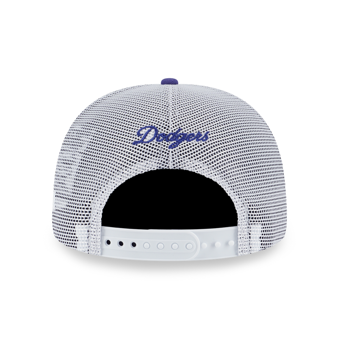 9FORTY A-Frame Trucker Los Angeles Dodgers Color Era 2-Tone Ink Purple Snapback
