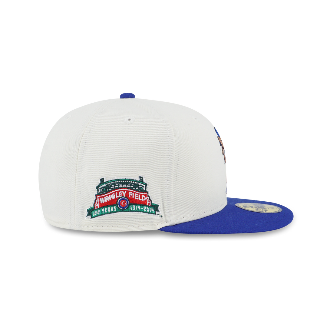 59FIFTY Chicago Cubs MLB Mascots 2-Tone Chrome White Fitted