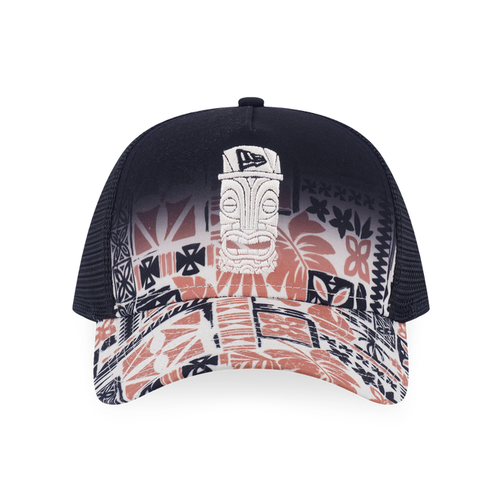 9FORTY A-Frame Trucker Kids Marine Life Club Black Snapback