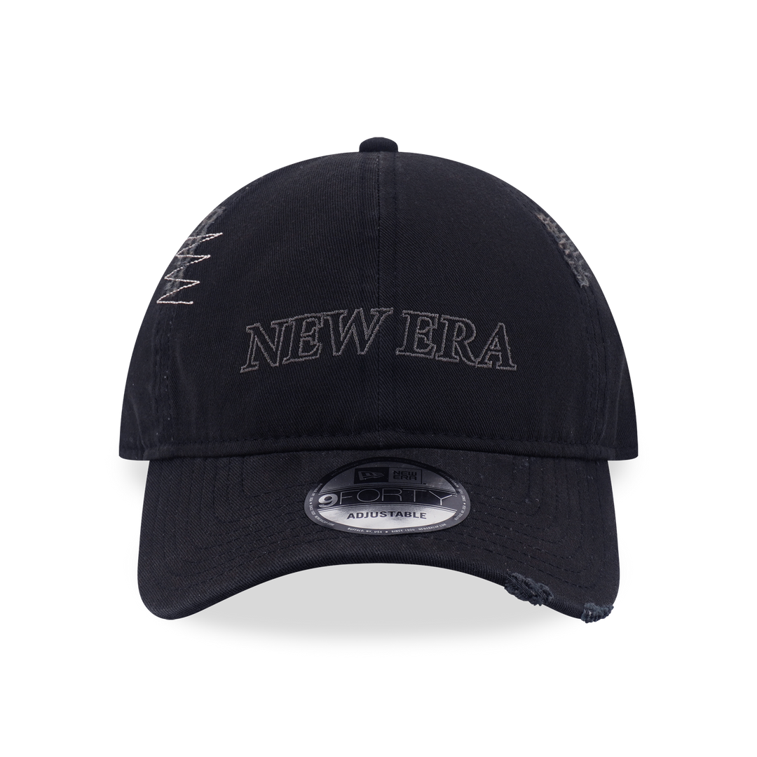 9FORTY Unstructured Logo Washed Black Adjustable