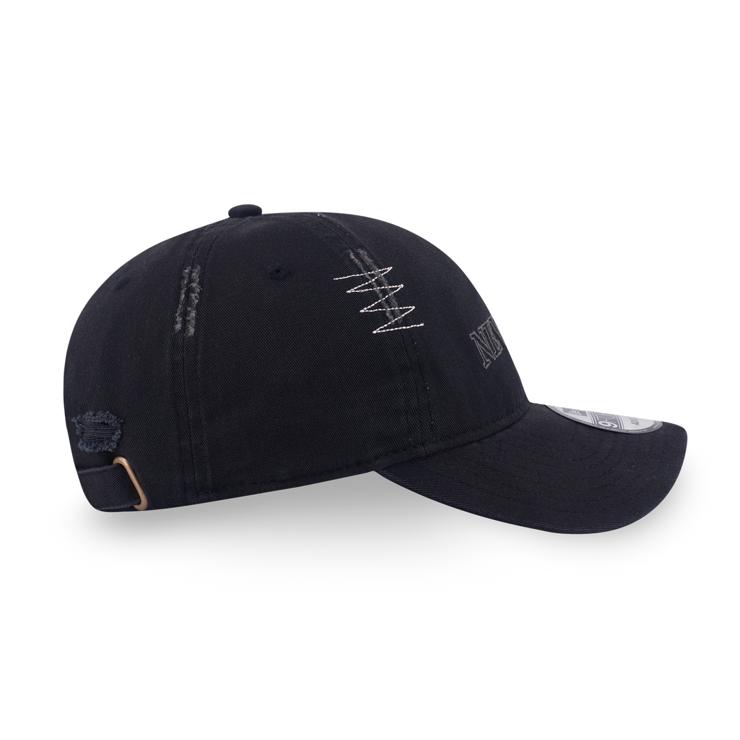9FORTY Unstructured Logo Washed Black Adjustable