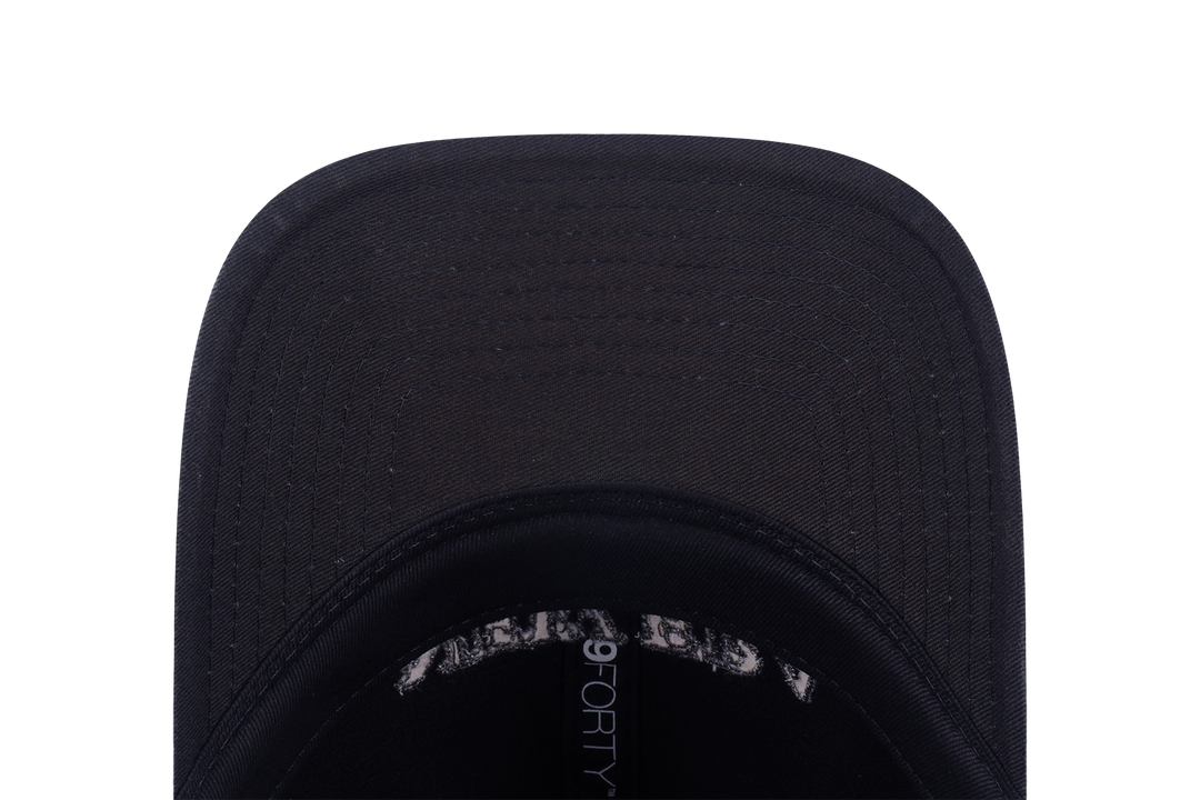 9FORTY Unstructured Logo Washed Black Adjustable