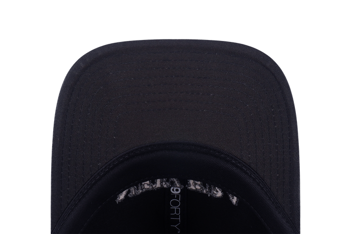 9FORTY Unstructured Logo Washed Black Adjustable