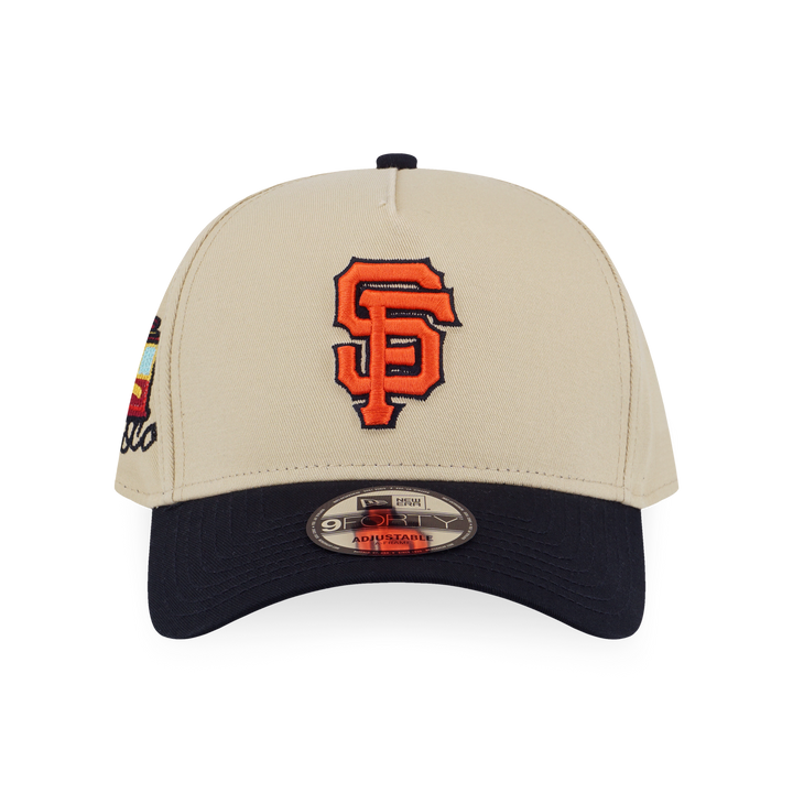 9FORTY A-Frame San Francisco Giants City Side Patch 2-Tone Black Visor Vegas Gold Snapback