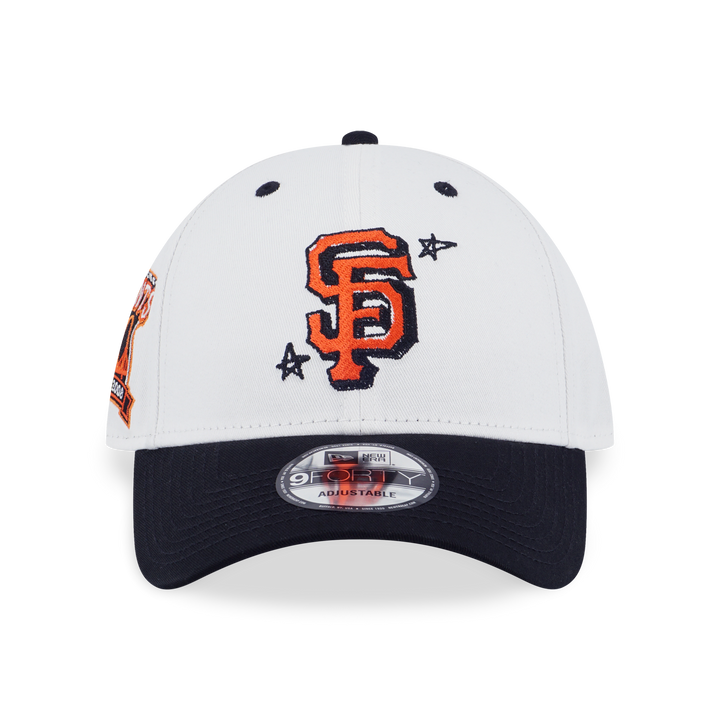 9FORTY San Francisco Giants MLB Doodles 2-Tone Black Visor White Adjustable