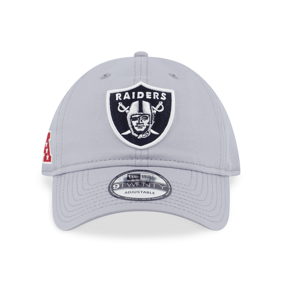 9TWENTY Las Vegas Raiders NFL Snow Gray Adjustable